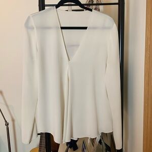 Veronica Beard | Cream silk top Size L